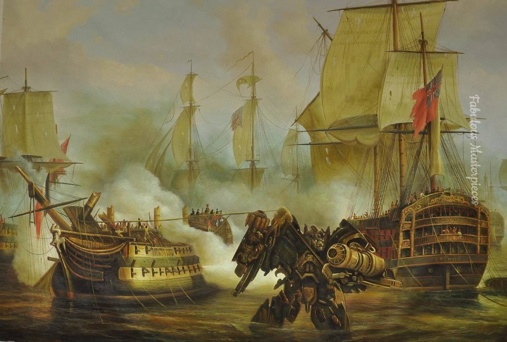 battle of trafalgar with transformer dulwich picture gallery
