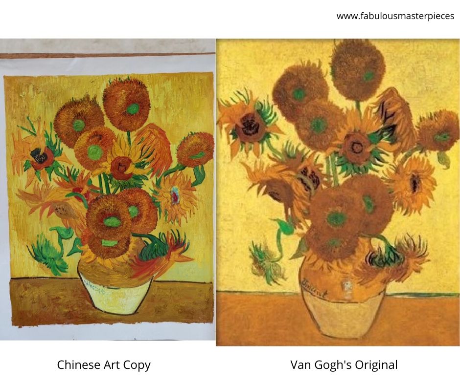 sunflowers vangogh art copy