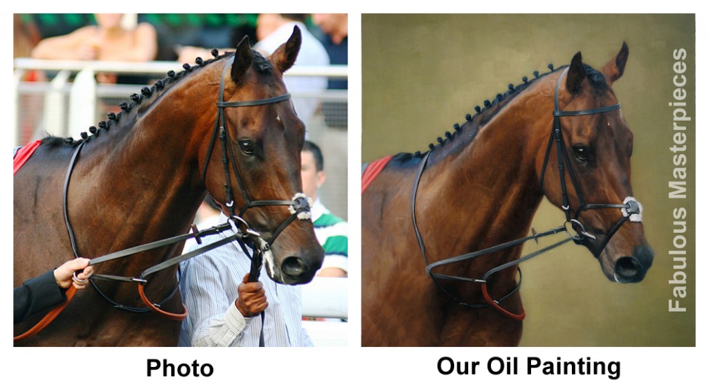 horse oil portrait