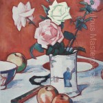 samuel Peploe - Still Life of Mixed Roses in a Chinese Vase