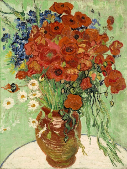 van gogh Still Life, Vase with Daisies and Poppies